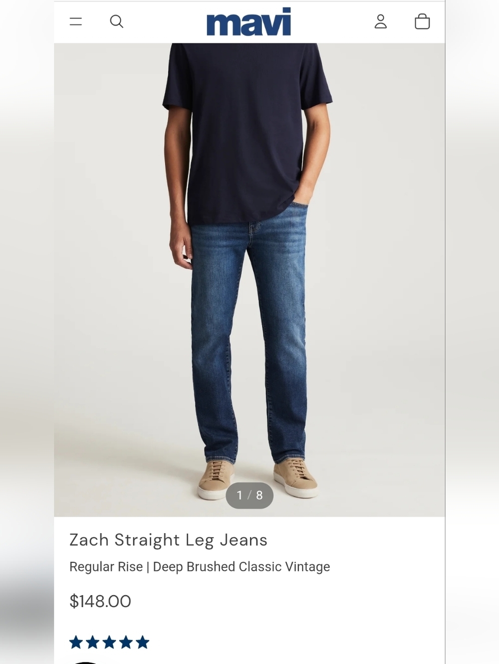 Mavi Zach Straight Leg Jeans - Blue Men 36x34